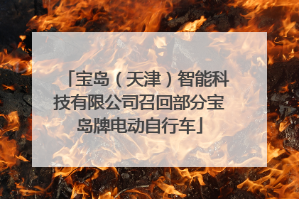 宝岛（天津）智能科技有限公司召回部分宝岛牌电动自行车