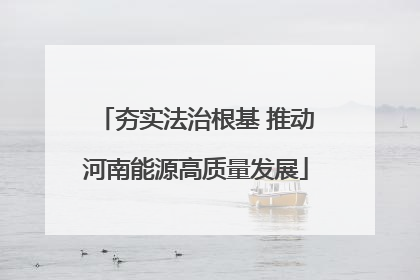 夯实法治根基 推动河南能源高质量发展