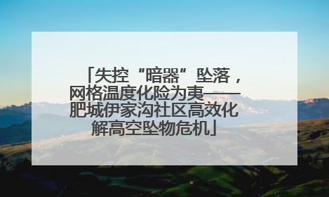 失控“暗器”坠落，网格温度化险为夷——肥城伊家沟社区高效化解高空坠物危机