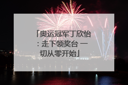 奥运冠军丁欣怡：走下领奖台 一切从零开始
