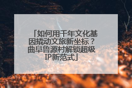 如何用千年文化基因撬动文旅新坐标？曲阜鲁源村解锁超级IP新范式