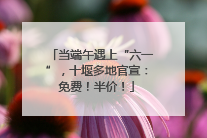 当端午遇上“六一”，十堰多地官宣：免费！半价！