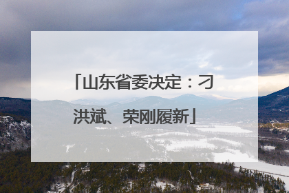 山东省委决定：刁洪斌、荣刚履新