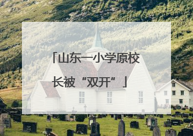 山东一小学原校长被“双开”