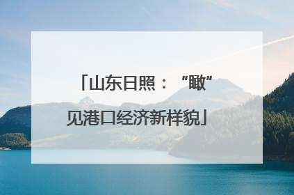 山东日照：“瞰”见港口经济新样貌