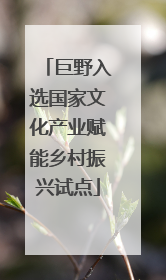 巨野入选国家文化产业赋能乡村振兴试点