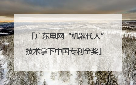 广东电网“机器代人”技术拿下中国专利金奖