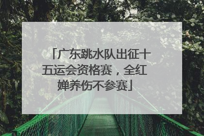 广东跳水队出征十五运会资格赛，全红婵养伤不参赛