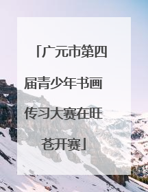 广元市第四届青少年书画传习大赛在旺苍开赛