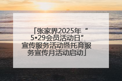 张家界2025年“5•29会员活动日”宣传服务活动暨托育服务宣传月活动启动