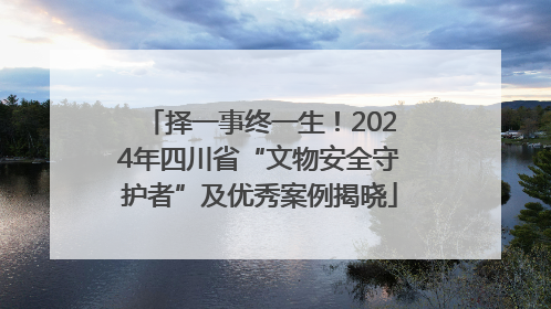 择一事终一生！2024年四川省“文物安全守护者”及优秀案例揭晓