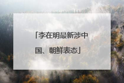 李在明最新涉中国、朝鲜表态