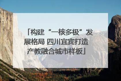 构建“一核多极”发展格局 四川宜宾打造产教融合城市样板