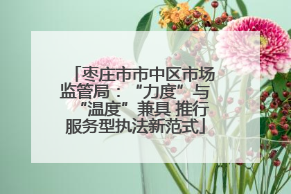 枣庄市市中区市场监管局：“力度”与“温度”兼具 推行服务型执法新范式