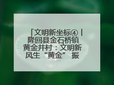 文明新坐标④丨 隆回县金石桥镇黄金井村：文明新风生“黄金” 振兴路上展新姿