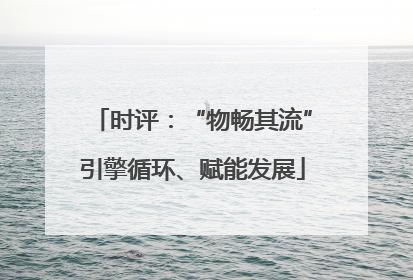 时评：“物畅其流”引擎循环、赋能发展