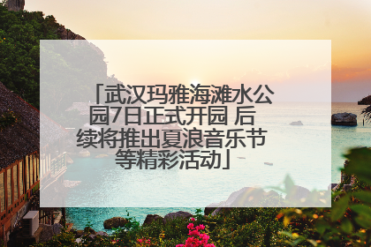 武汉玛雅海滩水公园7日正式开园 后续将推出夏浪音乐节等精彩活动