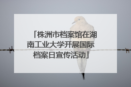 株洲市档案馆在湖南工业大学开展国际档案日宣传活动