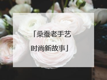 桑蚕老手艺 时尚新故事