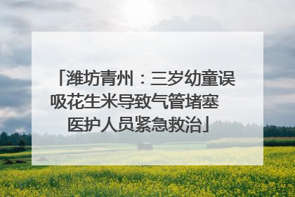 潍坊青州：三岁幼童误吸花生米导致气管堵塞 医护人员紧急救治