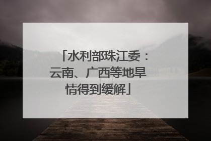 水利部珠江委：云南、广西等地旱情得到缓解