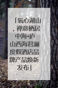 氧心湖山，禅意栖居 中海•庐山西海君澜度假酒店品牌产品焕新发布
