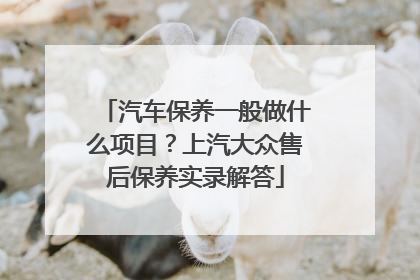 汽车保养一般做什么项目？上汽大众售后保养实录解答