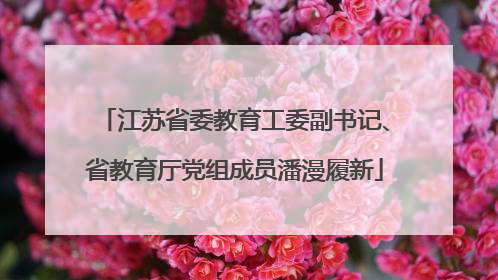 江苏省委教育工委副书记、省教育厅党组成员潘漫履新