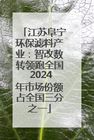 江苏阜宁环保滤料产业：智改数转领跑全国 2024年市场份额占全国三分之一