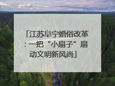 江苏阜宁婚俗改革：一把“小扇子”扇动文明新风尚