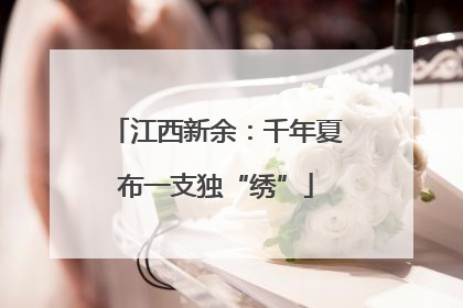 江西新余：千年夏布一支独“绣”