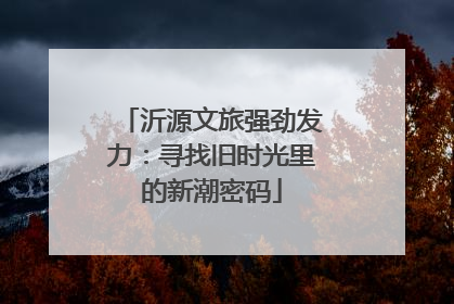 沂源文旅强劲发力：寻找旧时光里的新潮密码