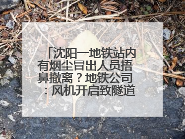 沈阳一地铁站内有烟尘冒出人员捂鼻撤离？地铁公司：风机开启致隧道灰尘飘散至站内