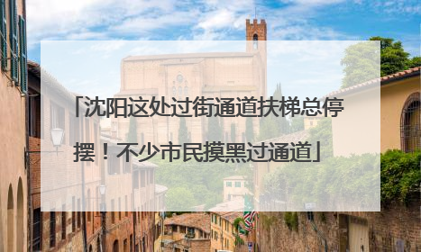 沈阳这处过街通道扶梯总停摆！不少市民摸黑过通道