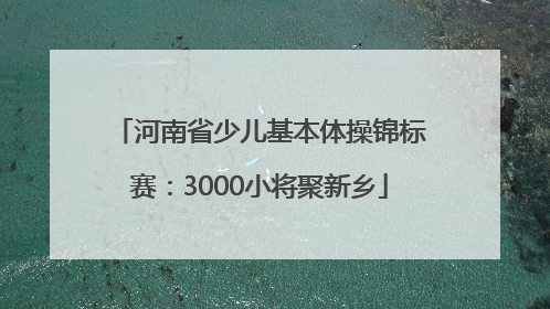 河南省少儿基本体操锦标赛：3000小将聚新乡