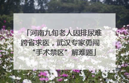 河南九旬老人因排尿难跨省求医，武汉专家勇闯“手术禁区”解难题