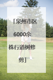 泉州市区6000余株行道树修剪