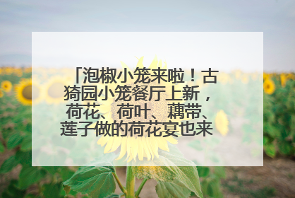 泡椒小笼来啦！古猗园小笼餐厅上新，荷花、荷叶、藕带、莲子做的荷花宴也来尝一下？