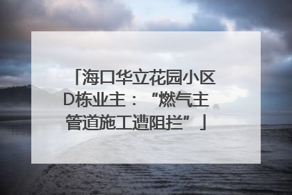 海口华立花园小区D栋业主：“燃气主管道施工遭阻拦”