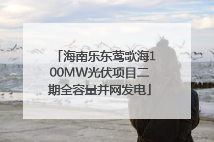 海南乐东莺歌海100MW光伏项目二期全容量并网发电