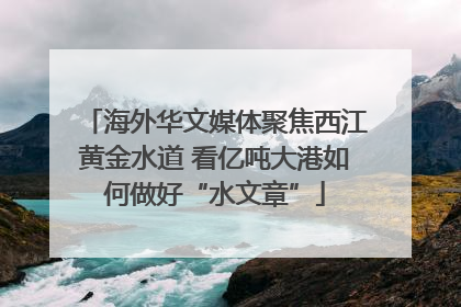 海外华文媒体聚焦西江黄金水道 看亿吨大港如何做好“水文章”