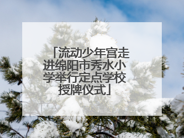 流动少年宫走进绵阳市秀水小学举行定点学校授牌仪式
