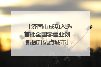 济南市成功入选首批全国零售业创新提升试点城市