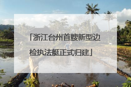 浙江台州首艘新型边检执法艇正式归建