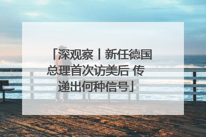深观察丨新任德国总理首次访美后 传递出何种信号