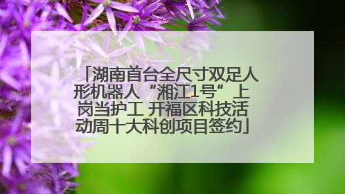 湖南首台全尺寸双足人形机器人“湘江1号”上岗当护工 开福区科技活动周十大科创项目签约