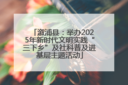 溆浦县：举办2025年新时代文明实践“三下乡”及社科普及进基层主题活动