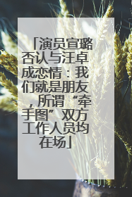 演员宣璐否认与汪卓成恋情：我们就是朋友，所谓“牵手图”双方工作人员均在场