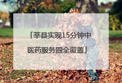 莘县实现15分钟中医药服务圈全覆盖