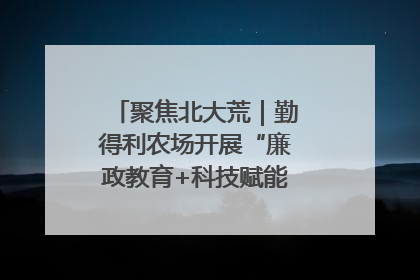 聚焦北大荒｜勤得利农场开展“廉政教育+科技赋能”主题党日活动